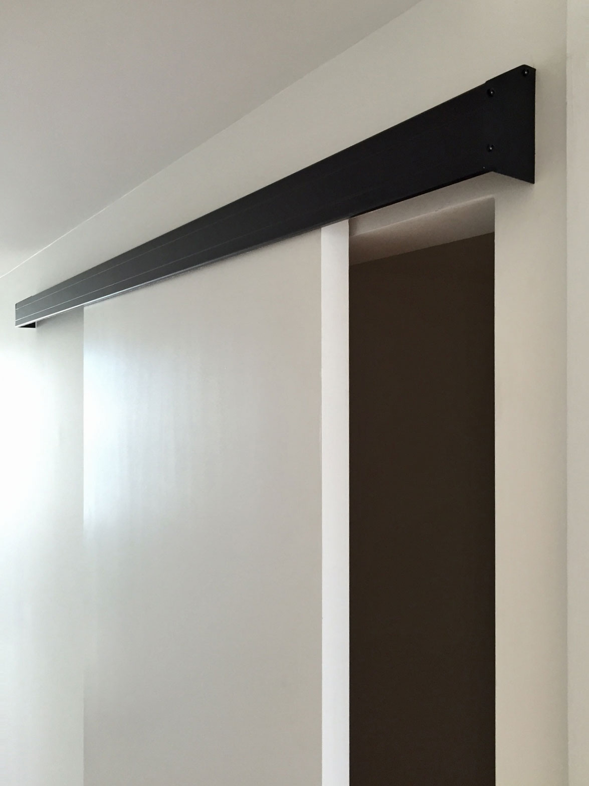 Wall mount track powder coated